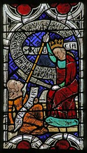 Window Depicting Psychomachia: Wisdom and Folly